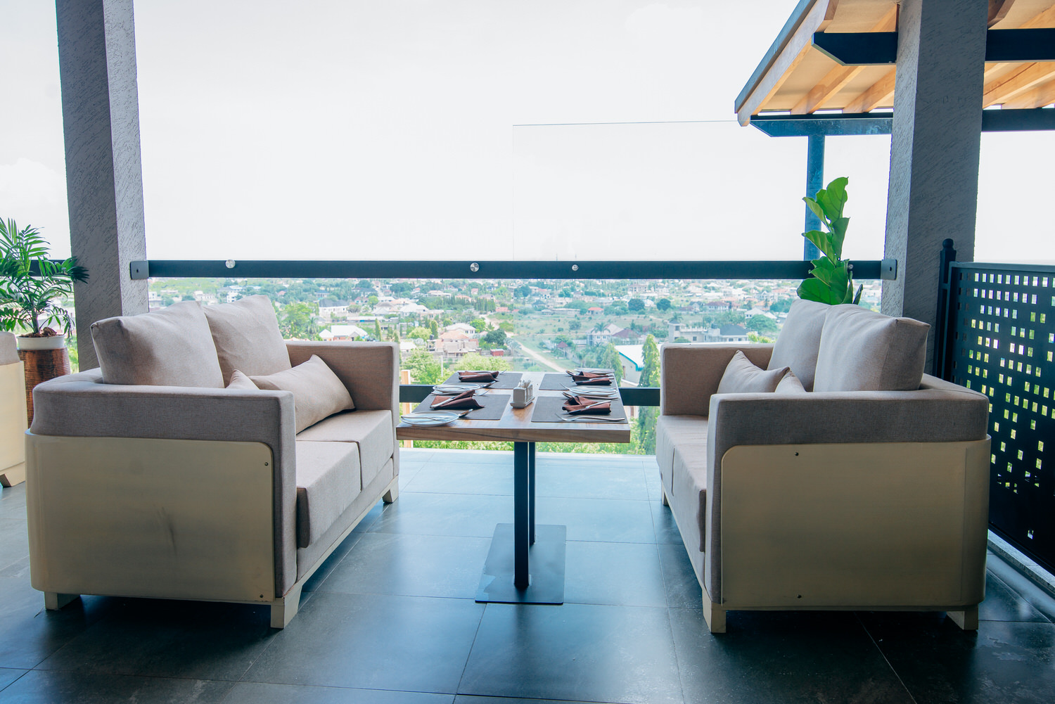 Restaurant terrace at Kilimani Skyline Garden